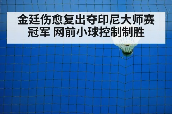 金廷伤愈复出夺印尼大师赛冠军 网前小球控制制胜